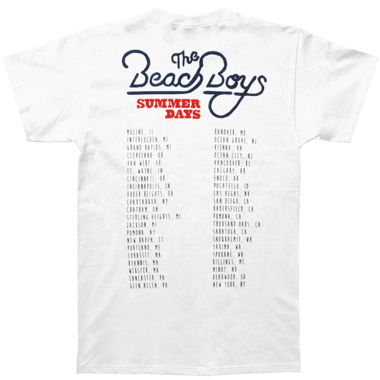 Beach Boys Cali Girls 2015 Tour T-shirt