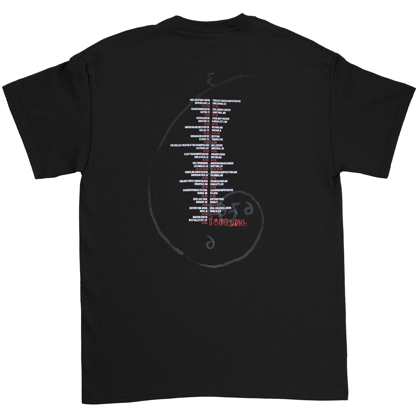 Cure Clock 2016 Tour T-shirt