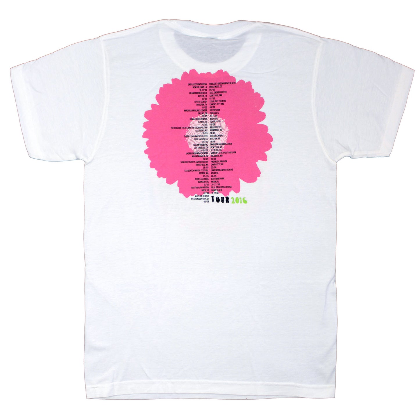 Cure Pink Daisy 2016 Tour New Orleans-Honolulu T-shirt Back