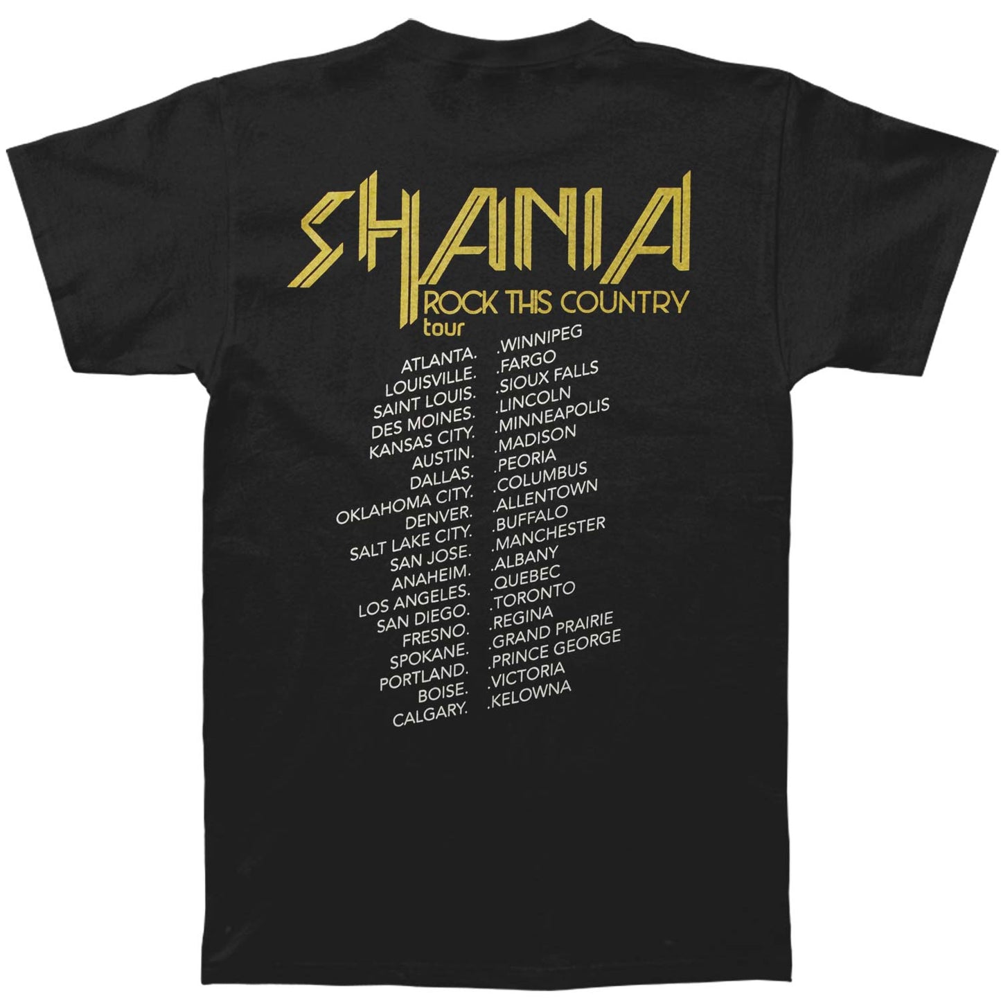 Shania Twain R&R Tour T-shirt Back