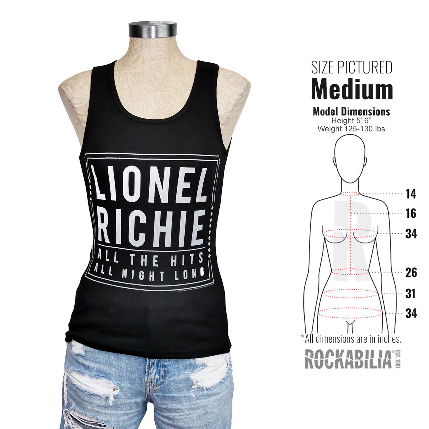 Lionel Richie All The Hits Womens Tank Alt 3