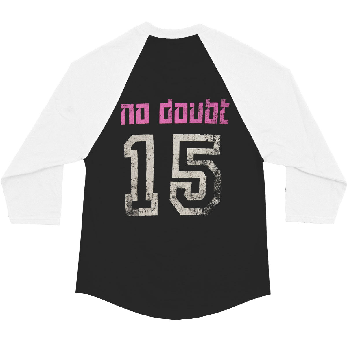No Doubt B&W Pose 2015 Tour Baseball Jersey Back