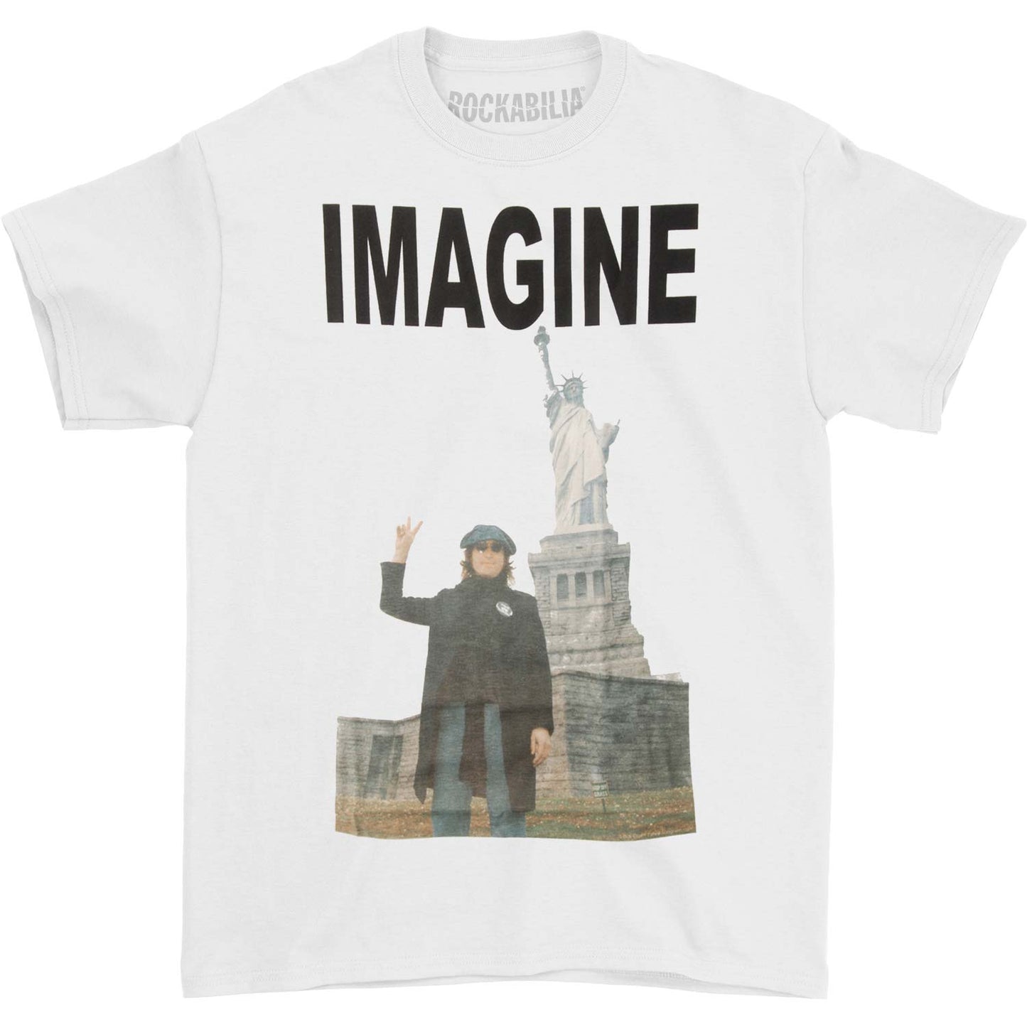 John Lennon Imagine Peace Sign T-shirt Front