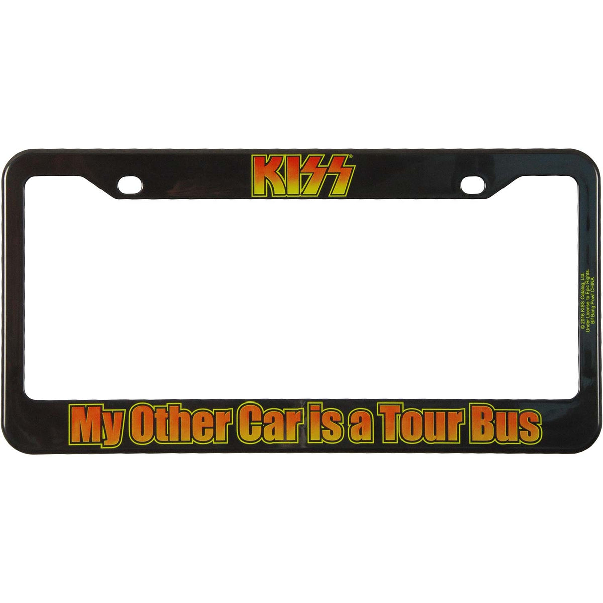 KISS My Other Car License Plate Frame Front