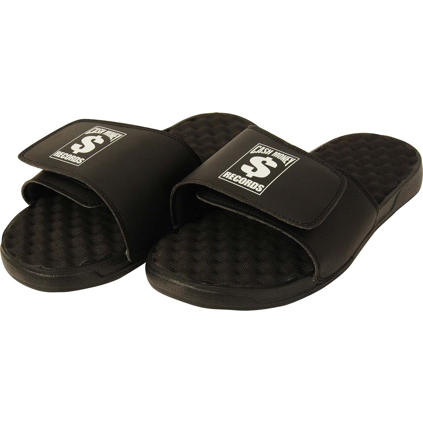 Cash Money Records CM Black Slides Sandals Flip Flops Front