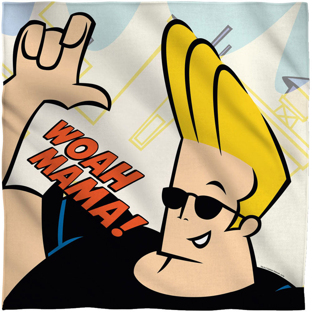 Johnny Bravo Woah Mama 22x22 Bandana Front