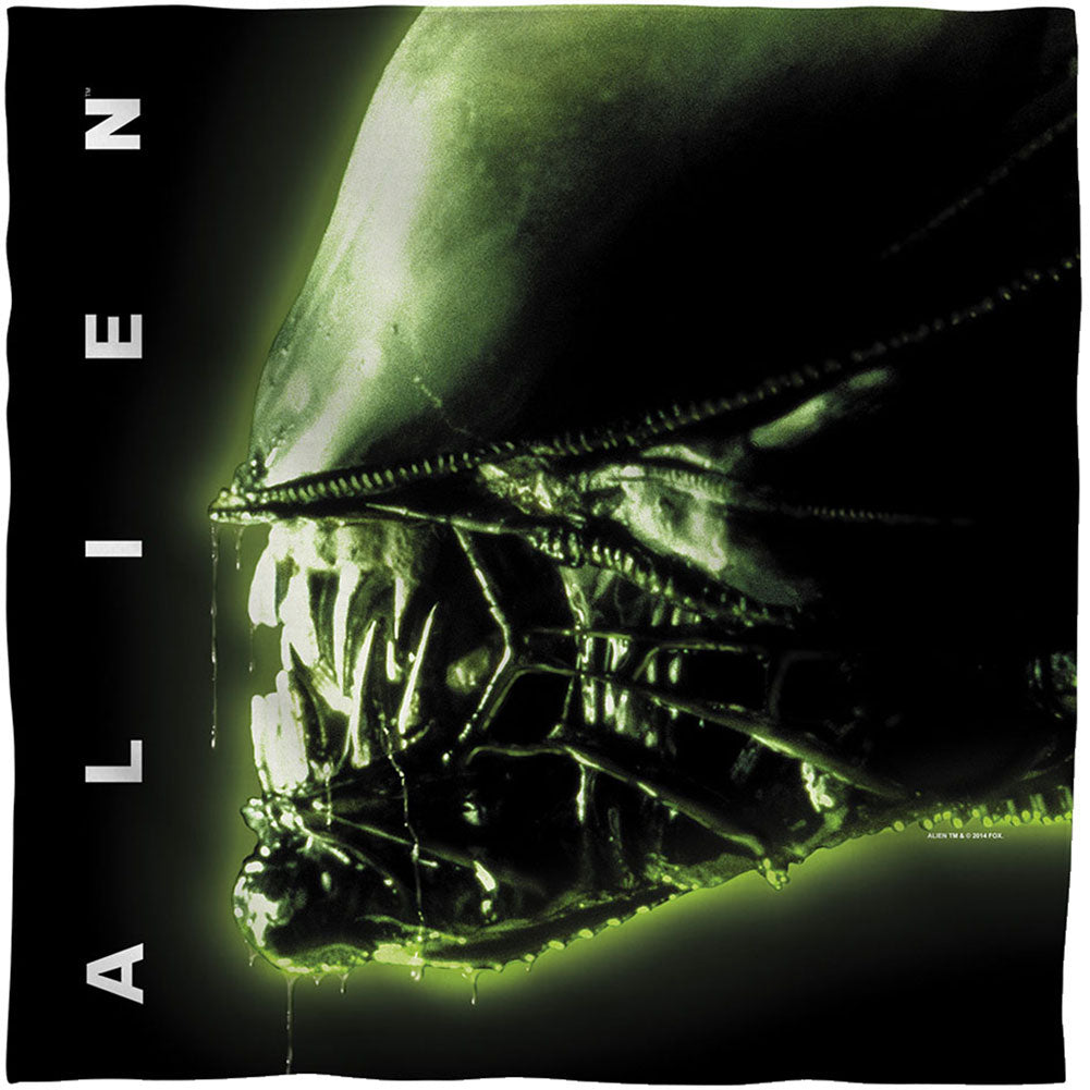Alien Head 22x22 Bandana Front