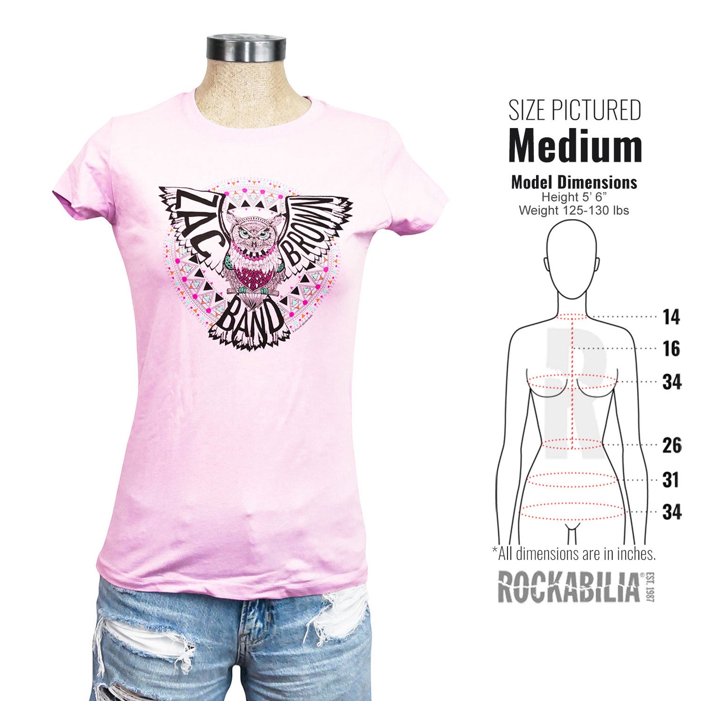 Zac Brown Band Jr Owl T Tissue Junior Top Alt 3