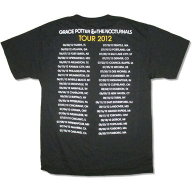 Grace Potter And The Nocturnals Album Art 2012 Tour T-shirt Back