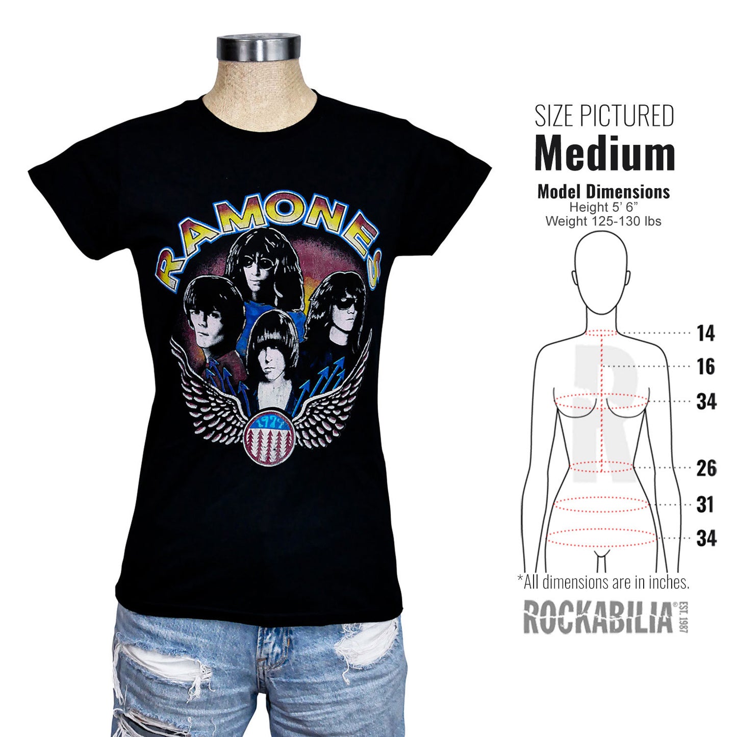 Ramones Wings Photo Junior Top Alt 3