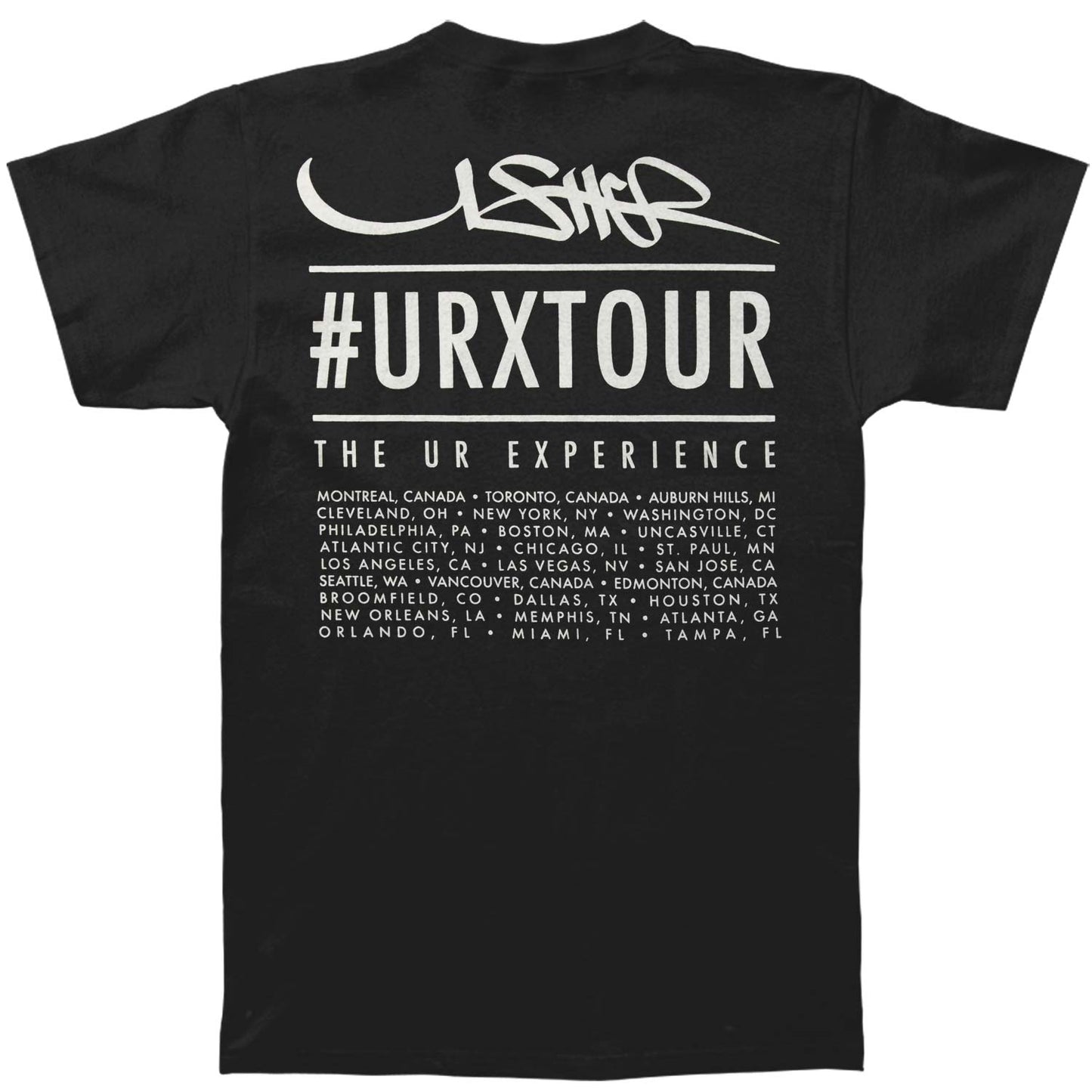 Usher UR Experience North America T-shirt Back