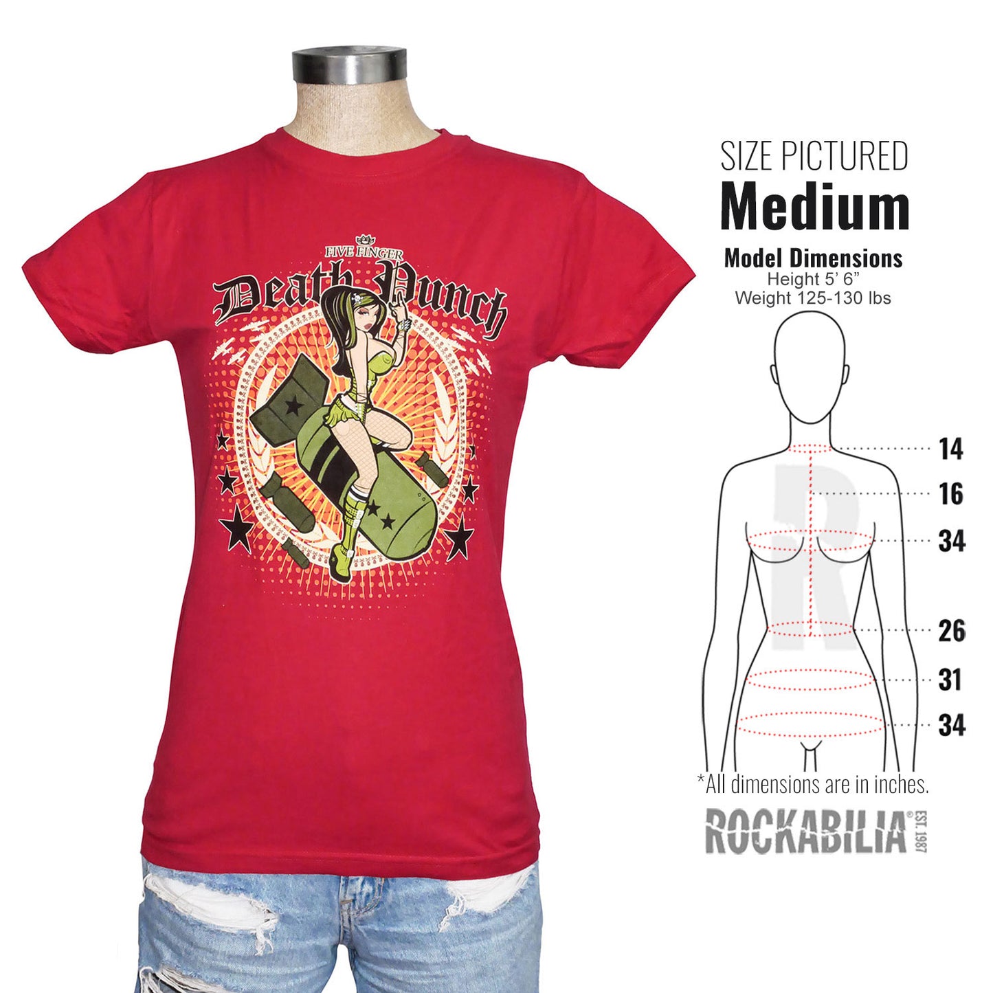 Five Finger Death Punch Bomber Junior Top Alt 3