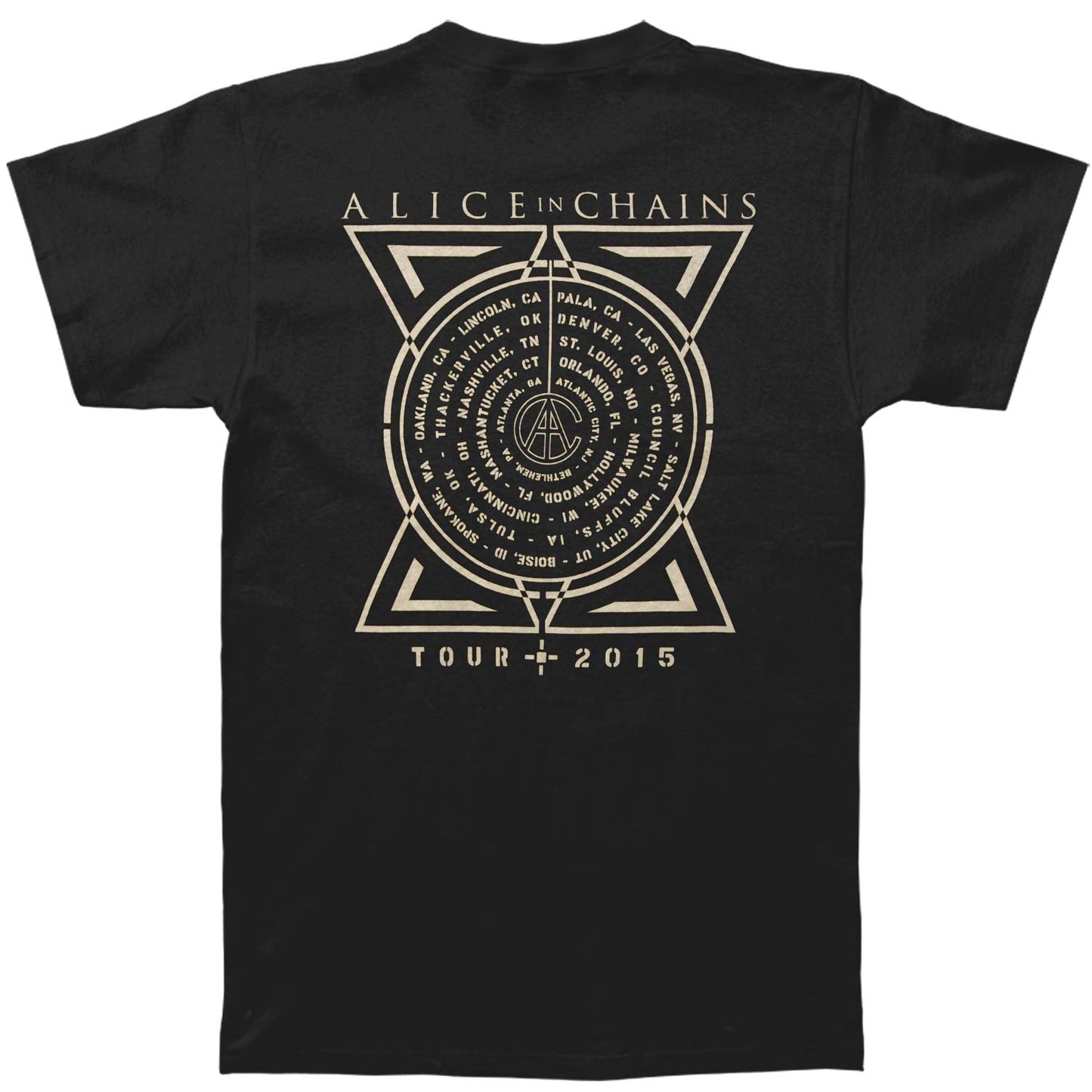Alice In Chains Triangle 2015 Tour T-shirt Back