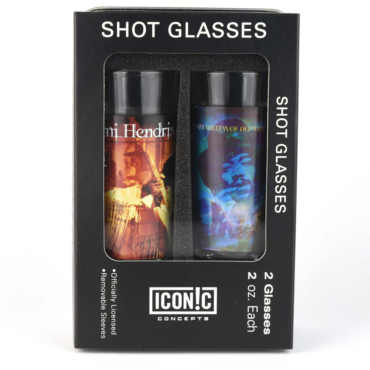 Jimi Hendrix Album Art Shot Glass Set Front