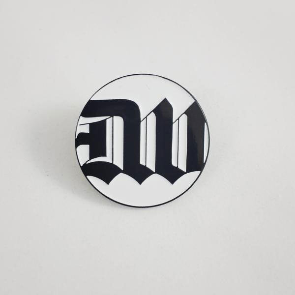 Deathwish Inc. Circle Logo Pewter Pin Badge Front