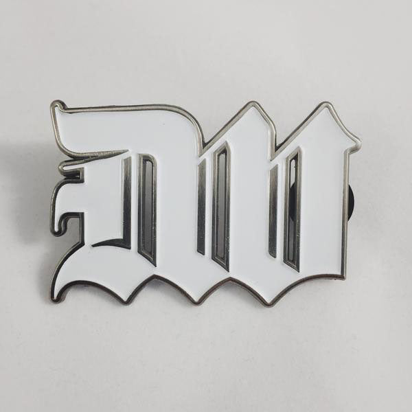 Deathwish Inc. DW Pewter Pin Badge Front