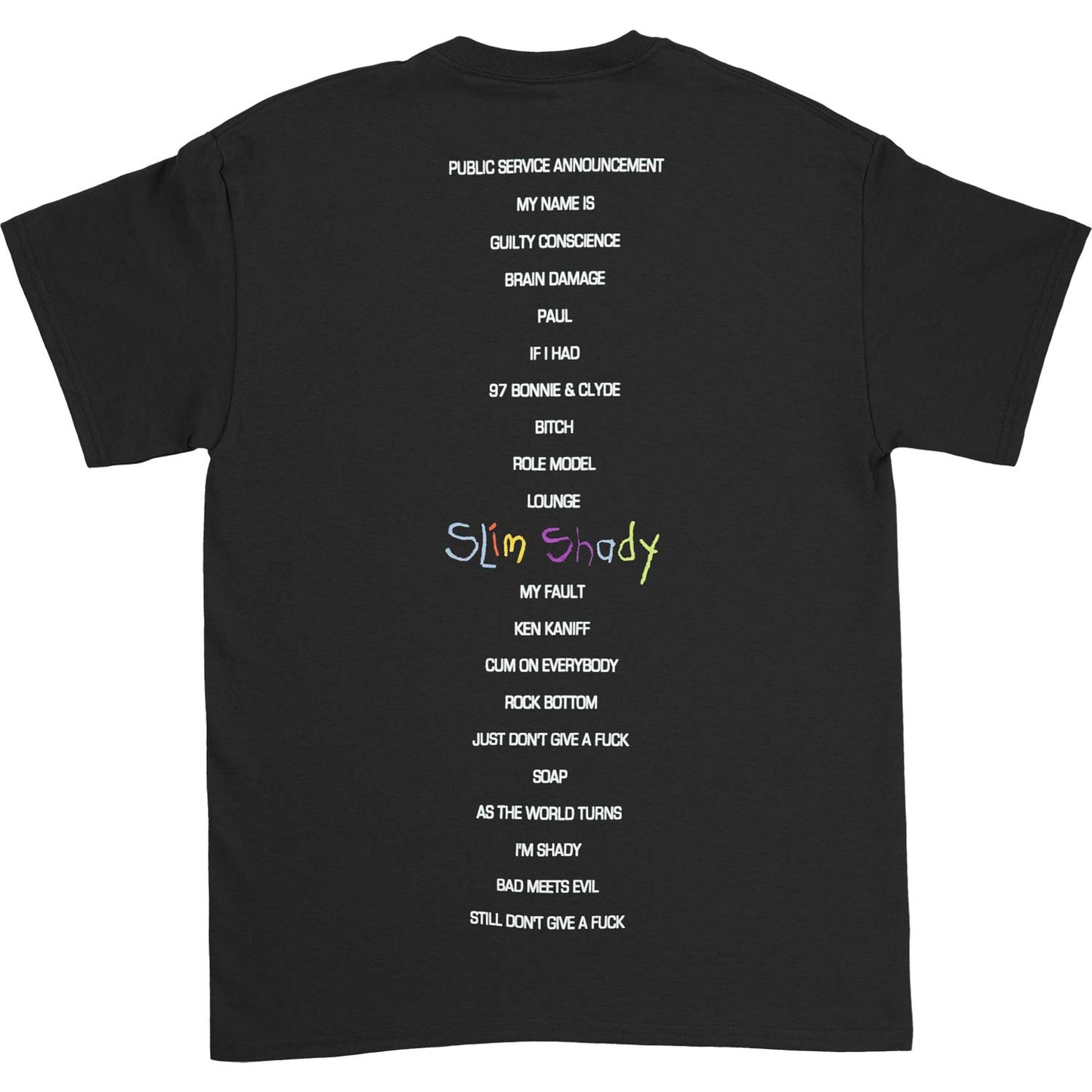 Eminem Original Slim Shady Lp Tour T-shirt Back