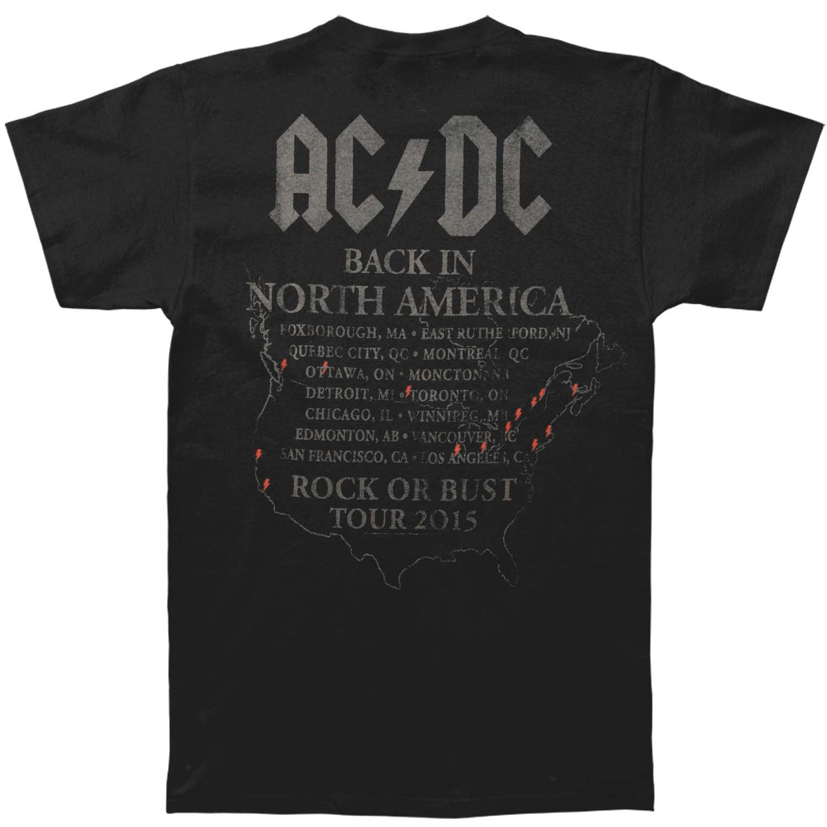 AC/DC Back In Black 2016 Tour T-shirt Back