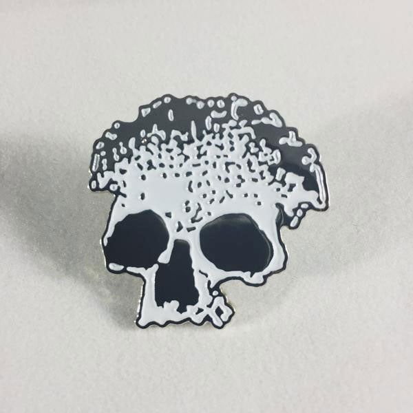 Planes Mistaken For Stars Skull Pewter Pin Badge Front