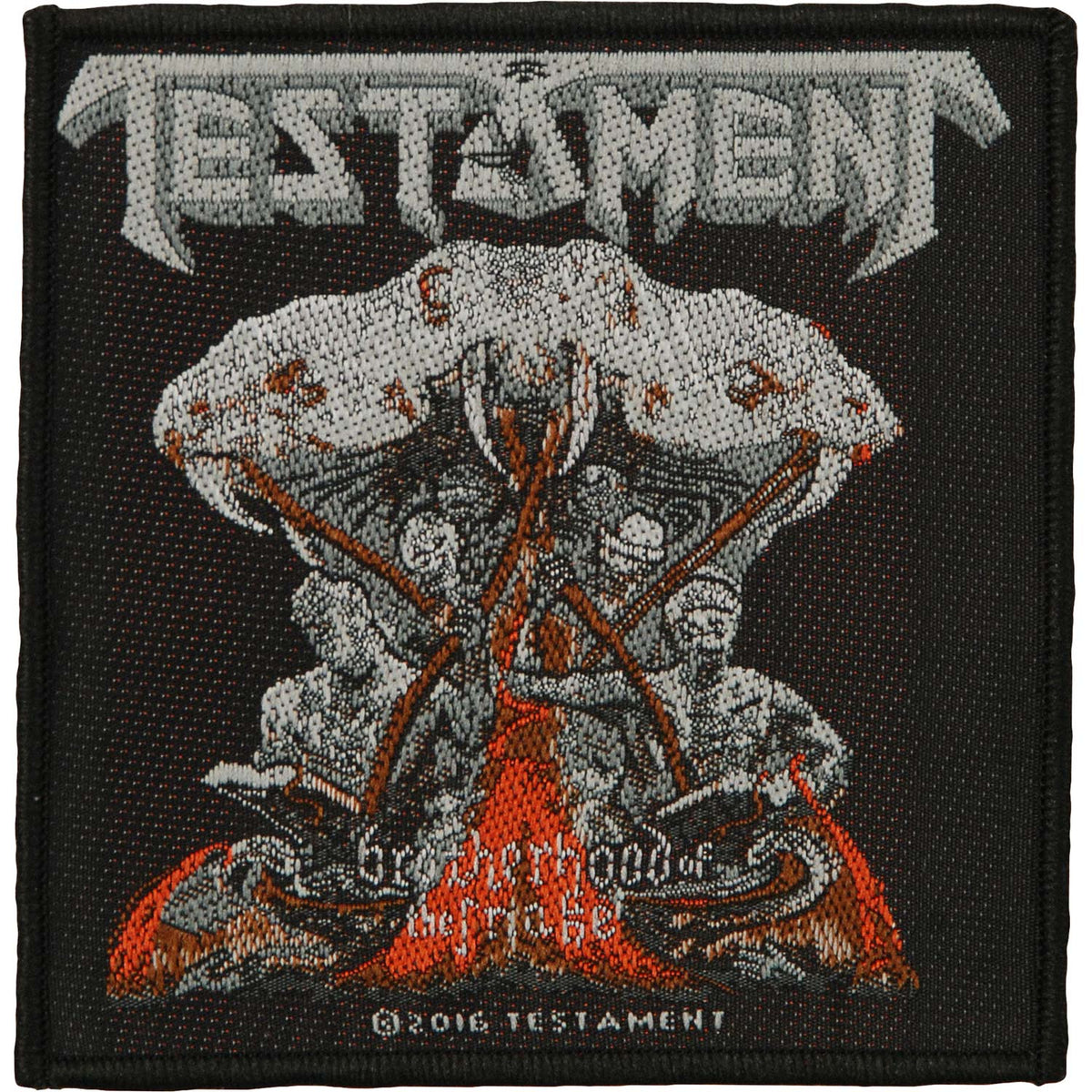 Testament Brotherhood Woven Patch Front