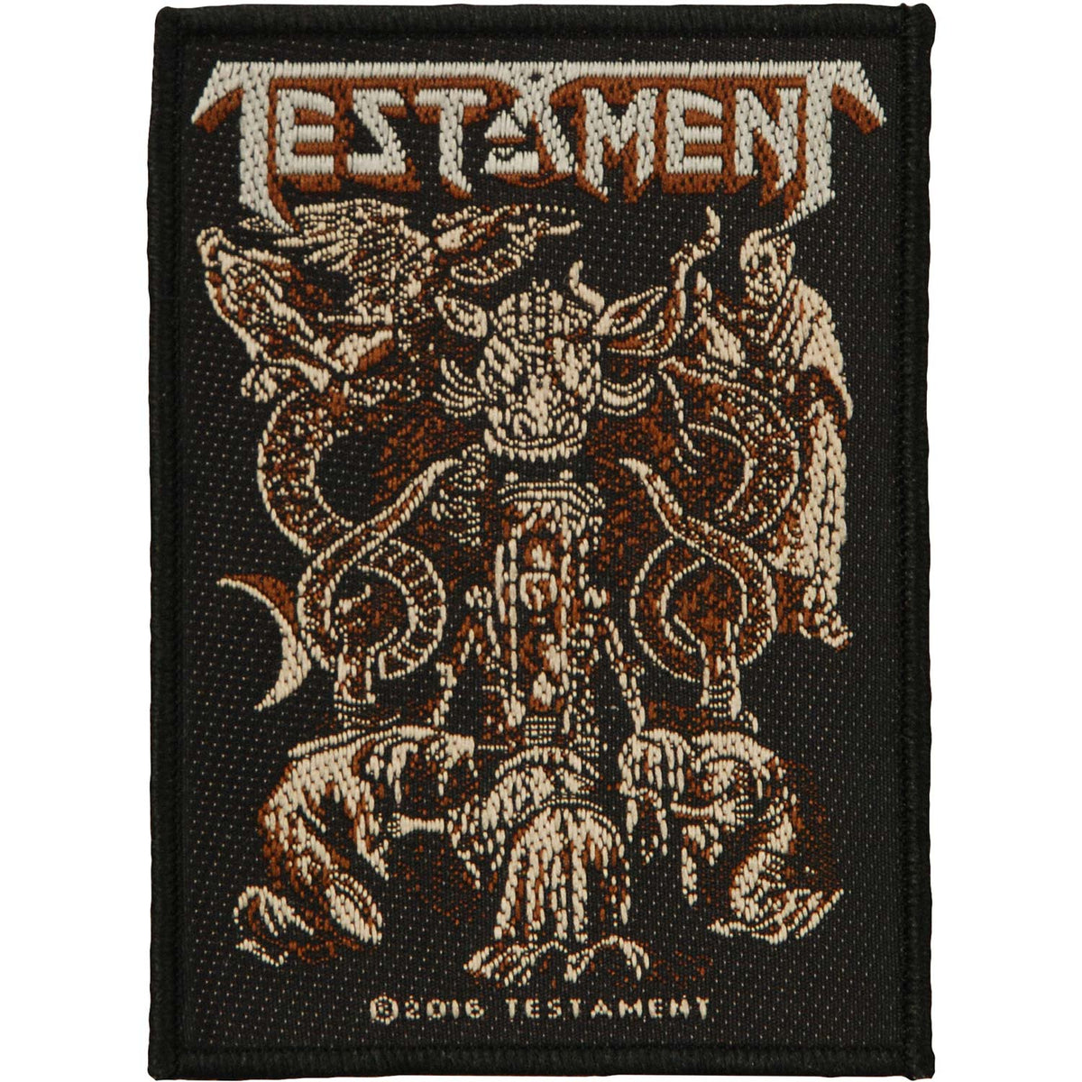 Testament Demonarchy Woven Patch Front