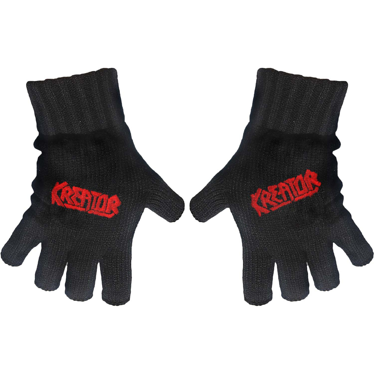 Kreator Logo Knit Gloves Front