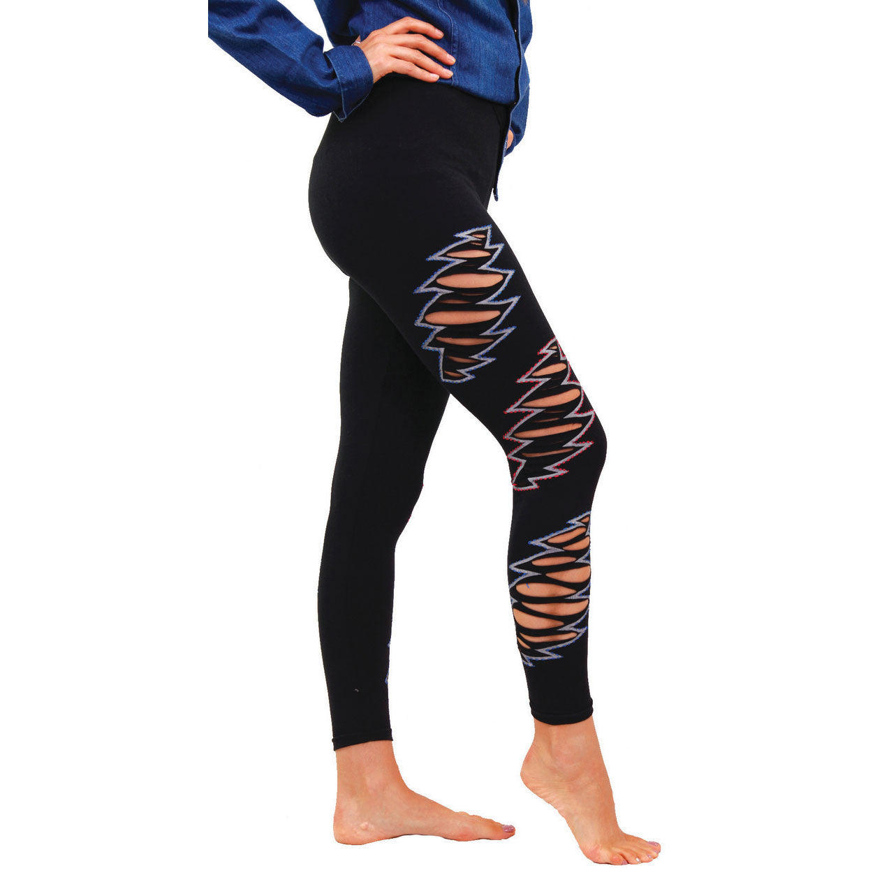 Grateful Dead Bolt Leggings Front