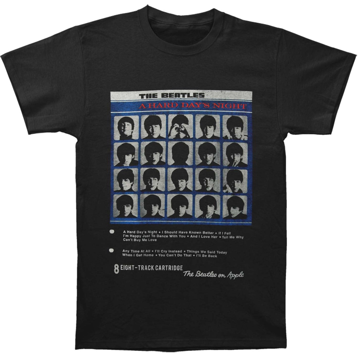 Beatles Hard Day's Night 8 Track Slim Fit T-shirt Front