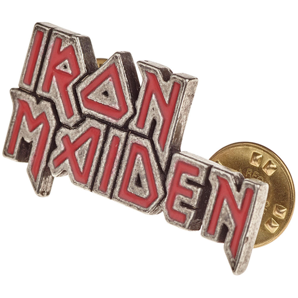 Iron Maiden Enamelled Logo Pin Pewter Pin Badge Back