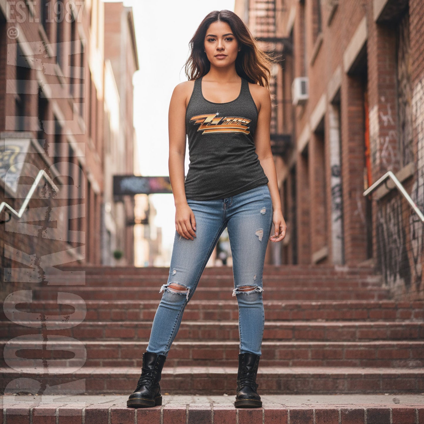 ZZ Top Logo Womens Tank Alt 2