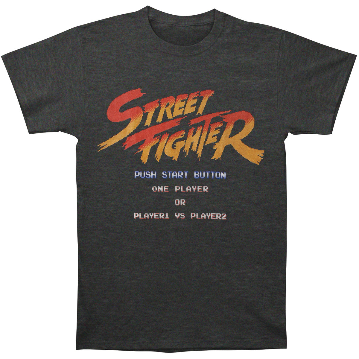 Street Fighter Title Screen Slim Fit T-shirt Front