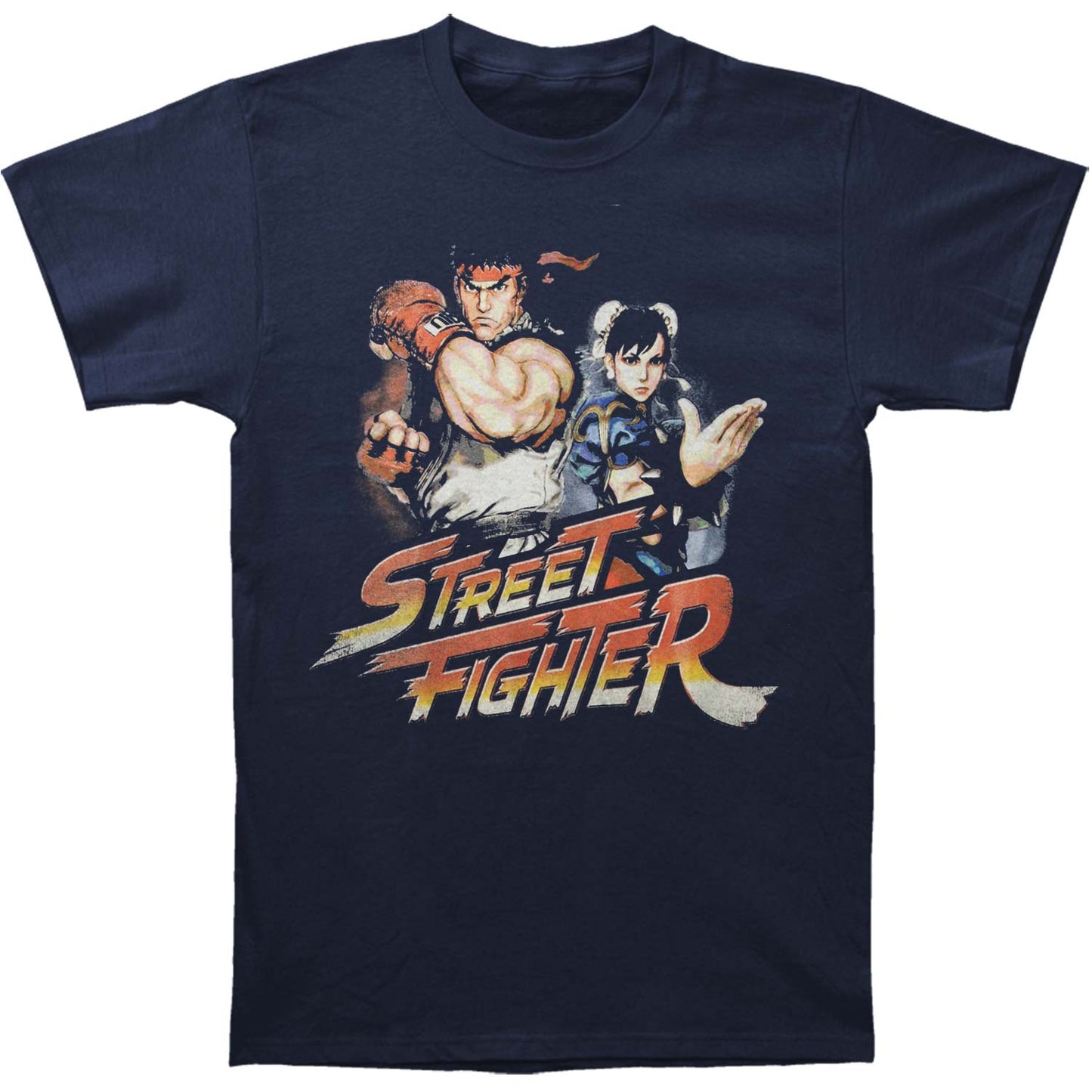 Street Fighter Ryu & Chun Li Slim Fit T-shirt Front