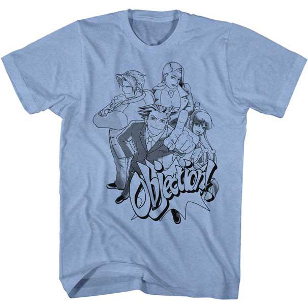 Ace Attorney Objection Slim Fit T-shirt Front
