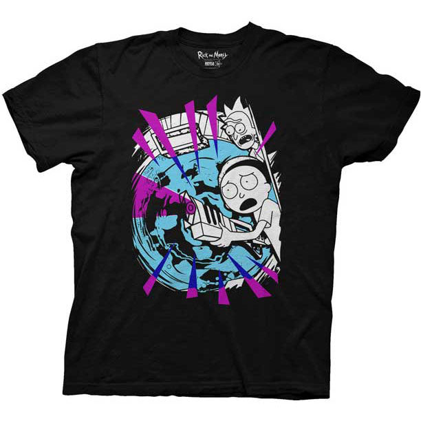 Rick And Morty Portal Slim Fit T-shirt Front
