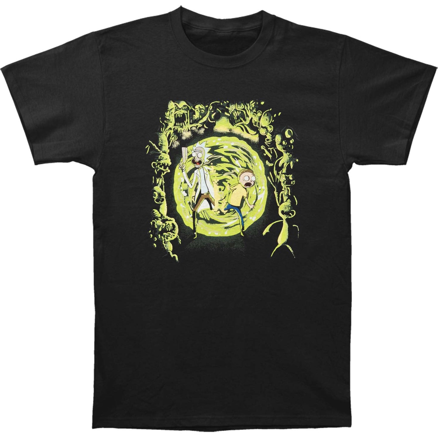 Rick And Morty Portal Run Slim Fit T-shirt Front