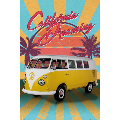 Volkswagen Cali Retro Domestic Poster
