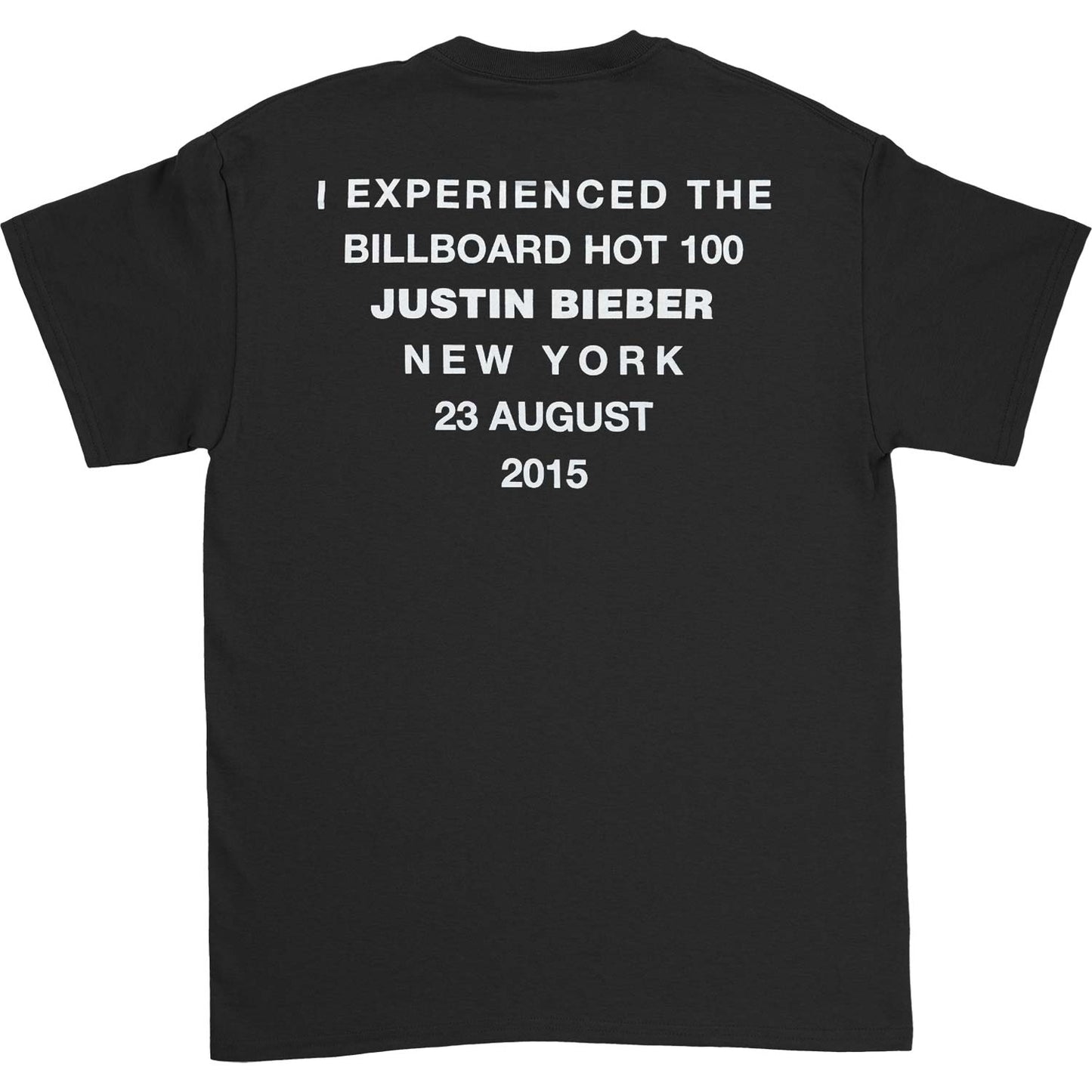 Justin Bieber NY Event 8.23.15 T-shirt Back