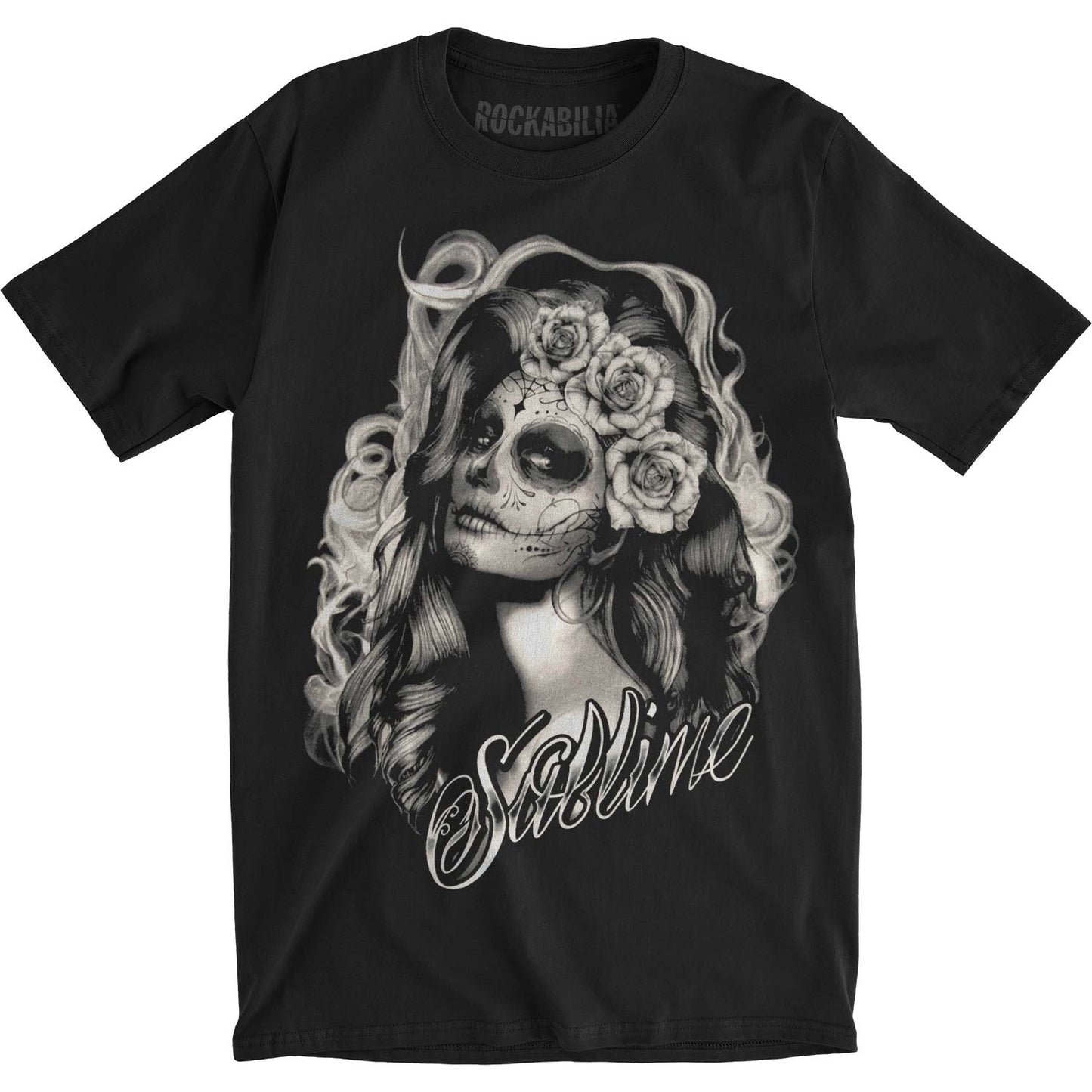 Sublime Sugar Skull Princess Mens T Slim Fit T-shirt Front