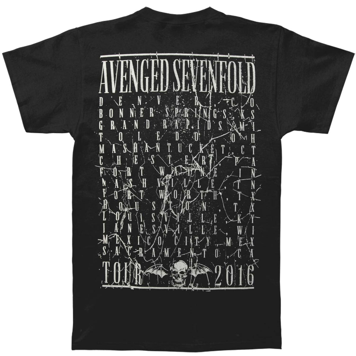 Avenged Sevenfold AVS Bullet Proof Mens Regular T T-shirt Back