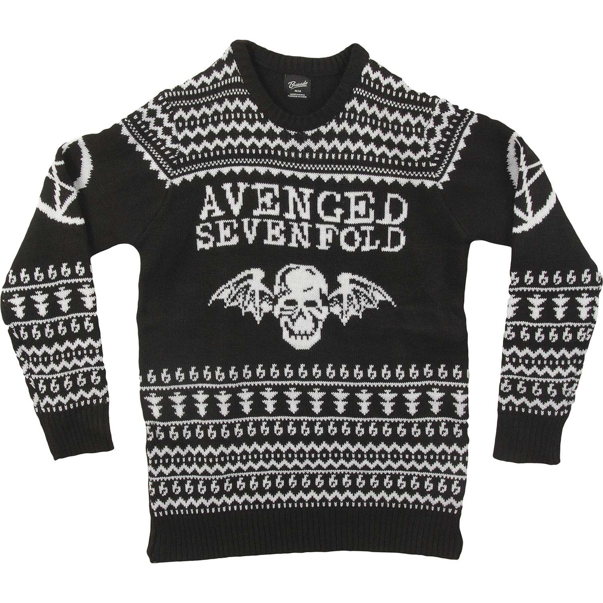 Avenged Sevenfold AVS Mens Ugly Christmas Sweater Sweatshirt Front