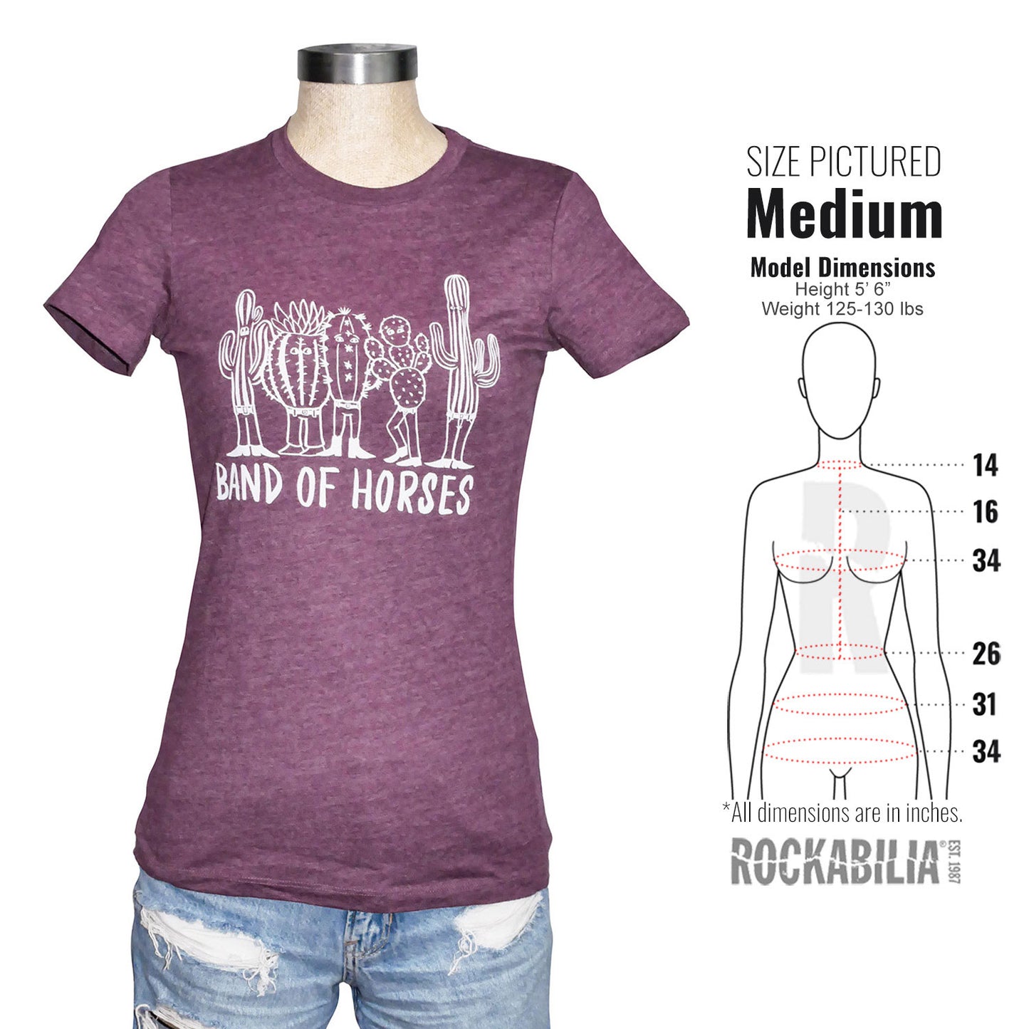 Band Of Horses Jr Cactus People T Soft Junior Top Alt 3