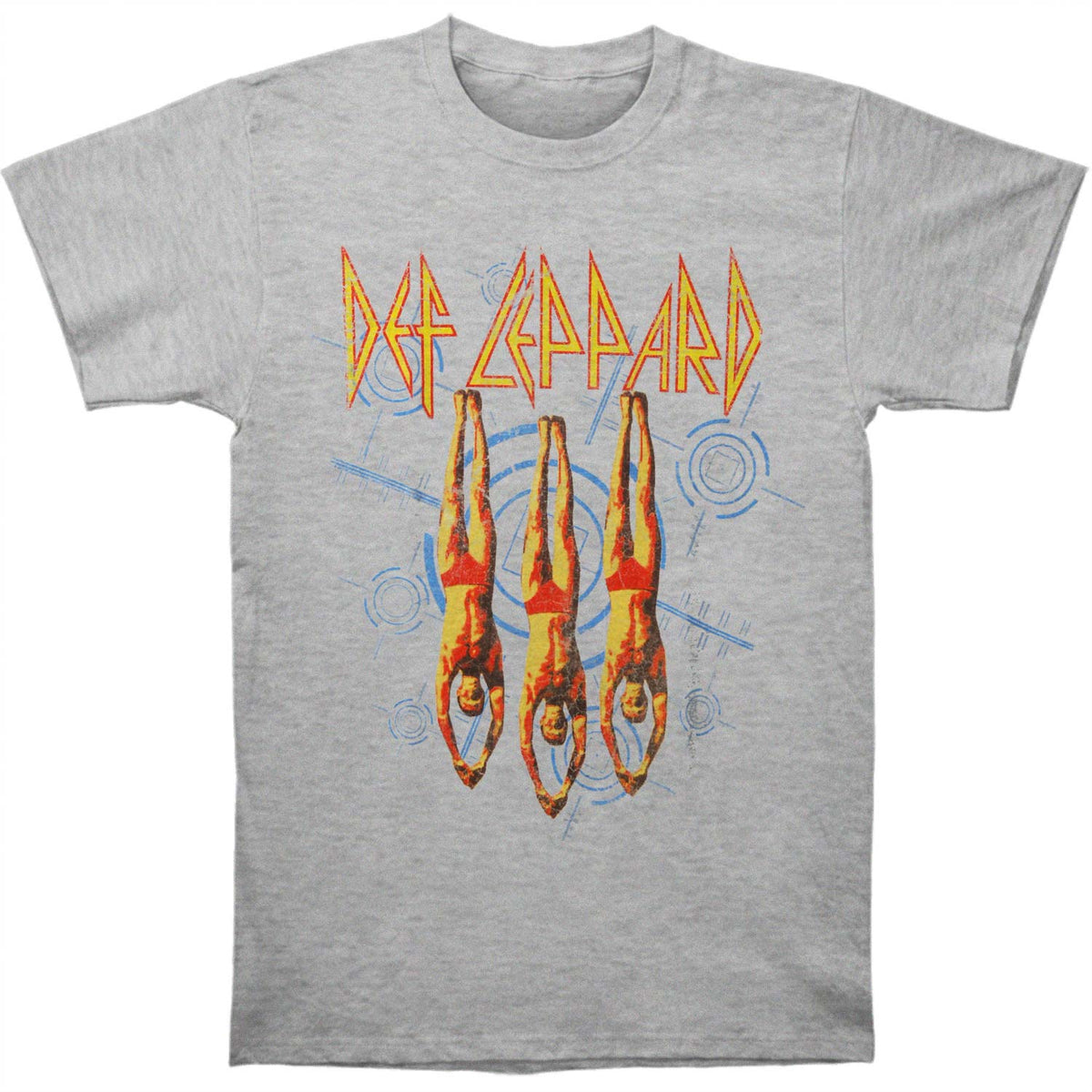 Def Leppard 3 Divers Mens Soft T Slim Fit T-shirt Front