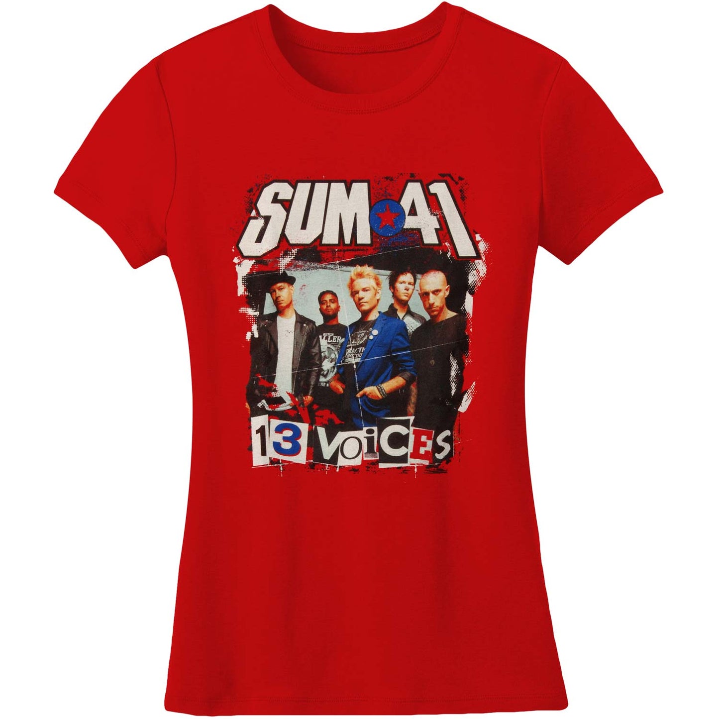 Sum 41 Jr Ransom Letters 13 Voices Photo T Tissue Junior Top Front