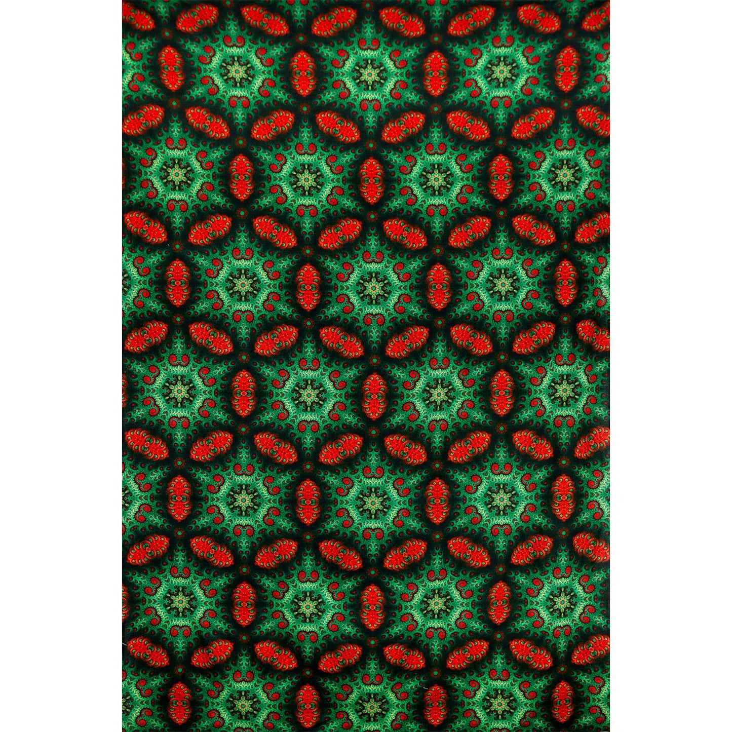 G. Scott B. Red & Green Fractals Tapestry