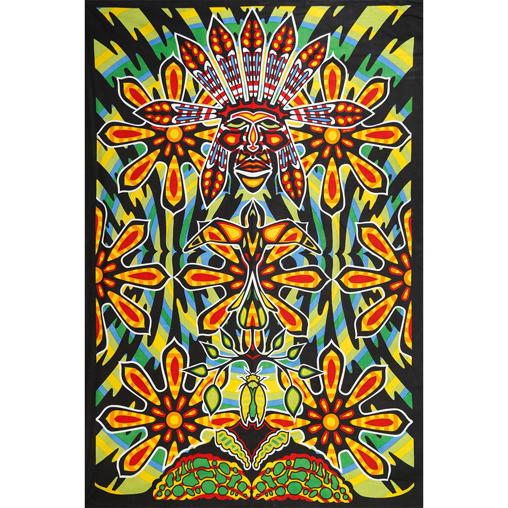 Novelty Native Warrior Tapestry
