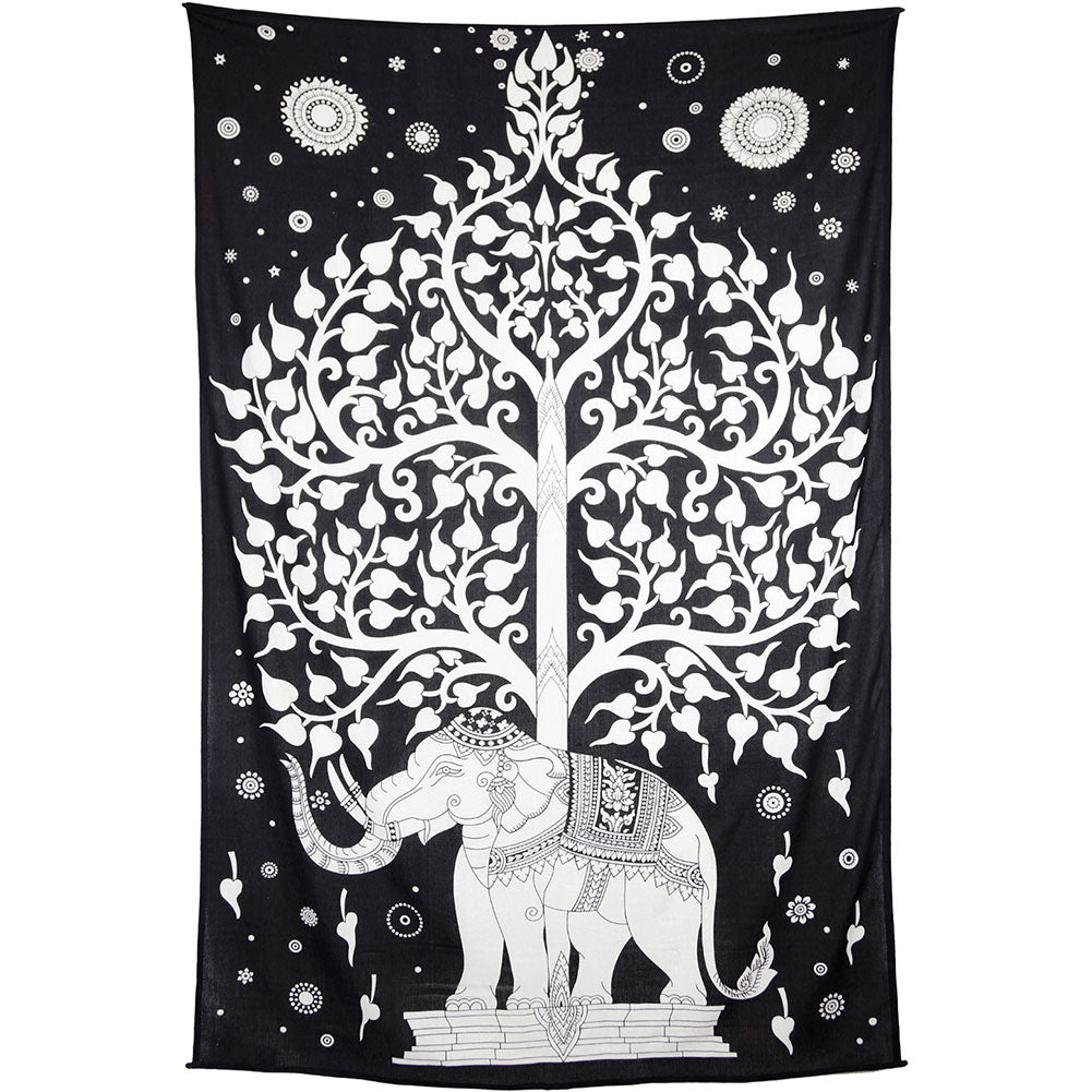 Novelty Elephant Tree Tapestry