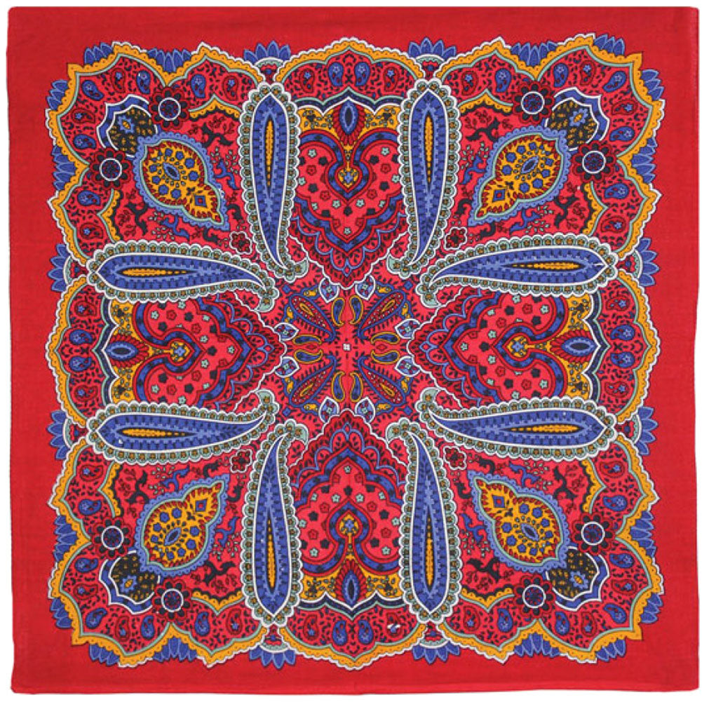 Novelty Red Paisley Bandana Front