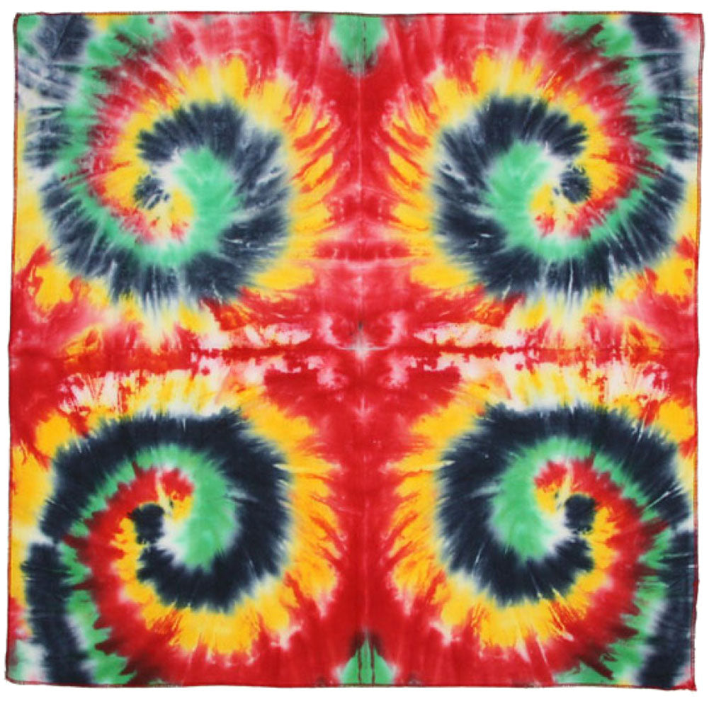 Novelty Rasta Multi Spiral Bandana Front