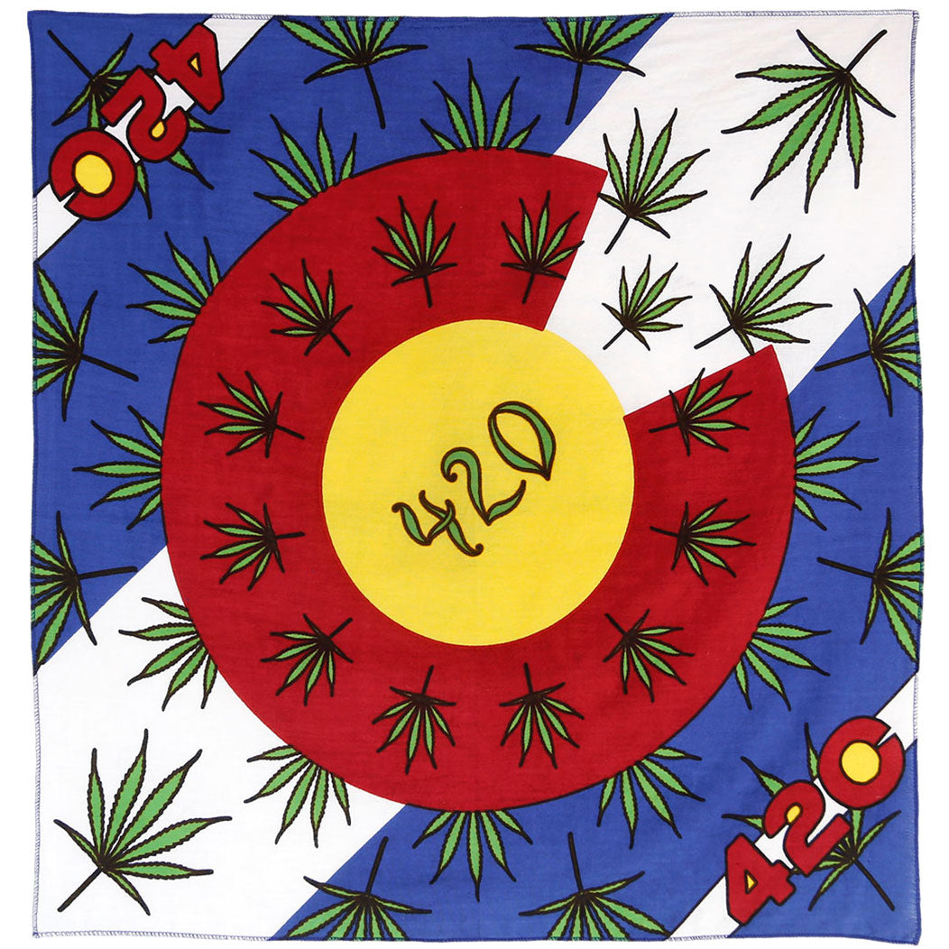 Novelty 420 Colorado Bandana Front