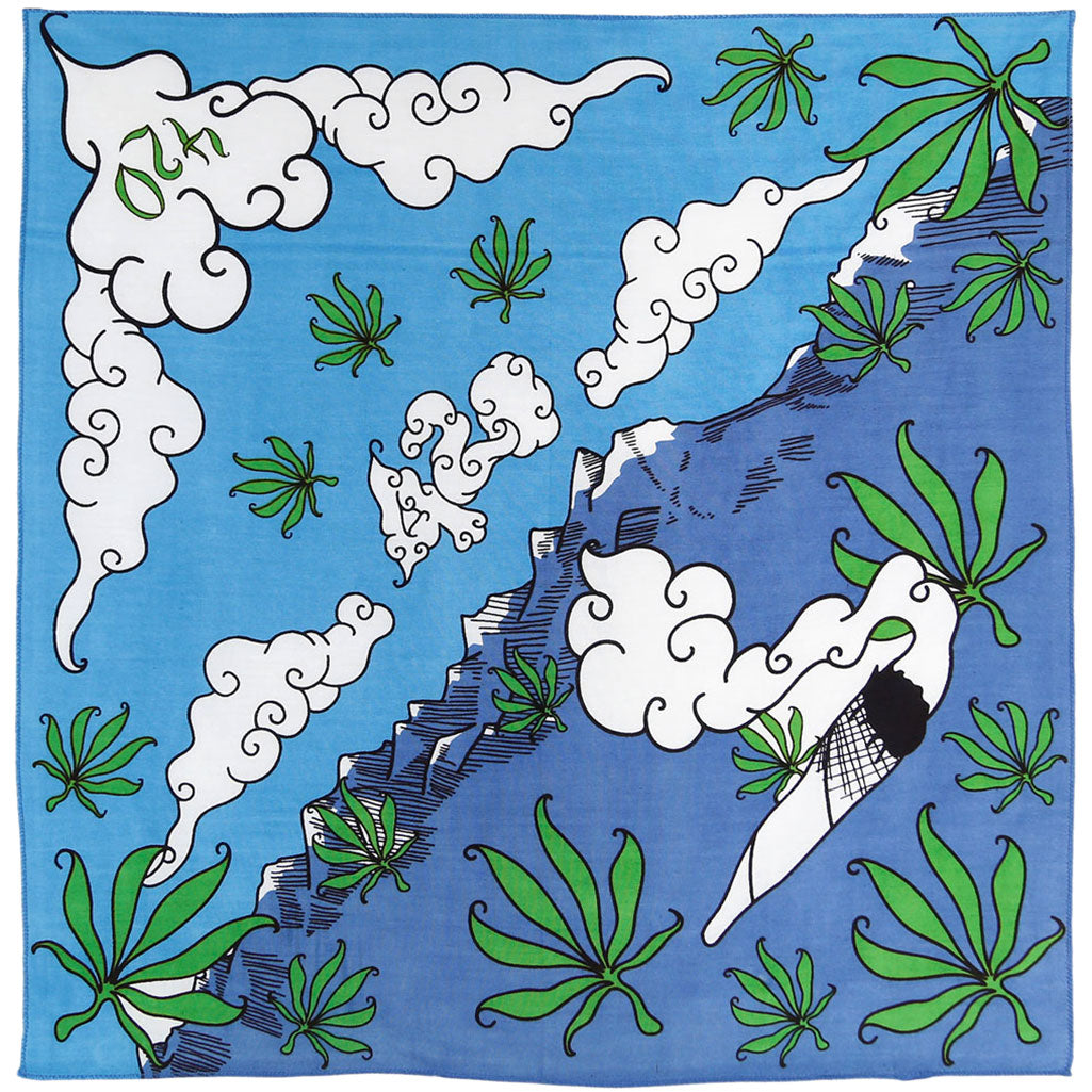 Novelty 420 Mountains Bandana Front
